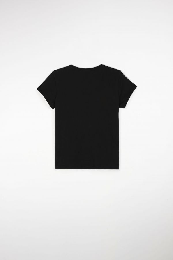 T-shirt z krótkim rękawem czarny z napisami 2115801