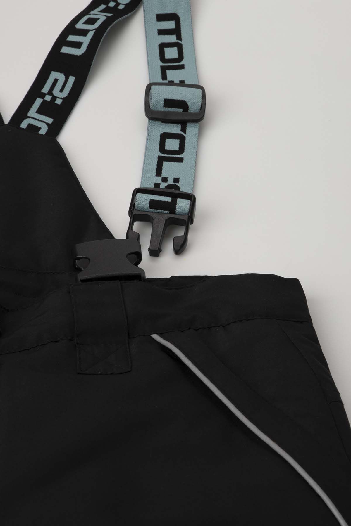 Spodnie narciarskie czarne z kieszeniami na szelkach 2225726