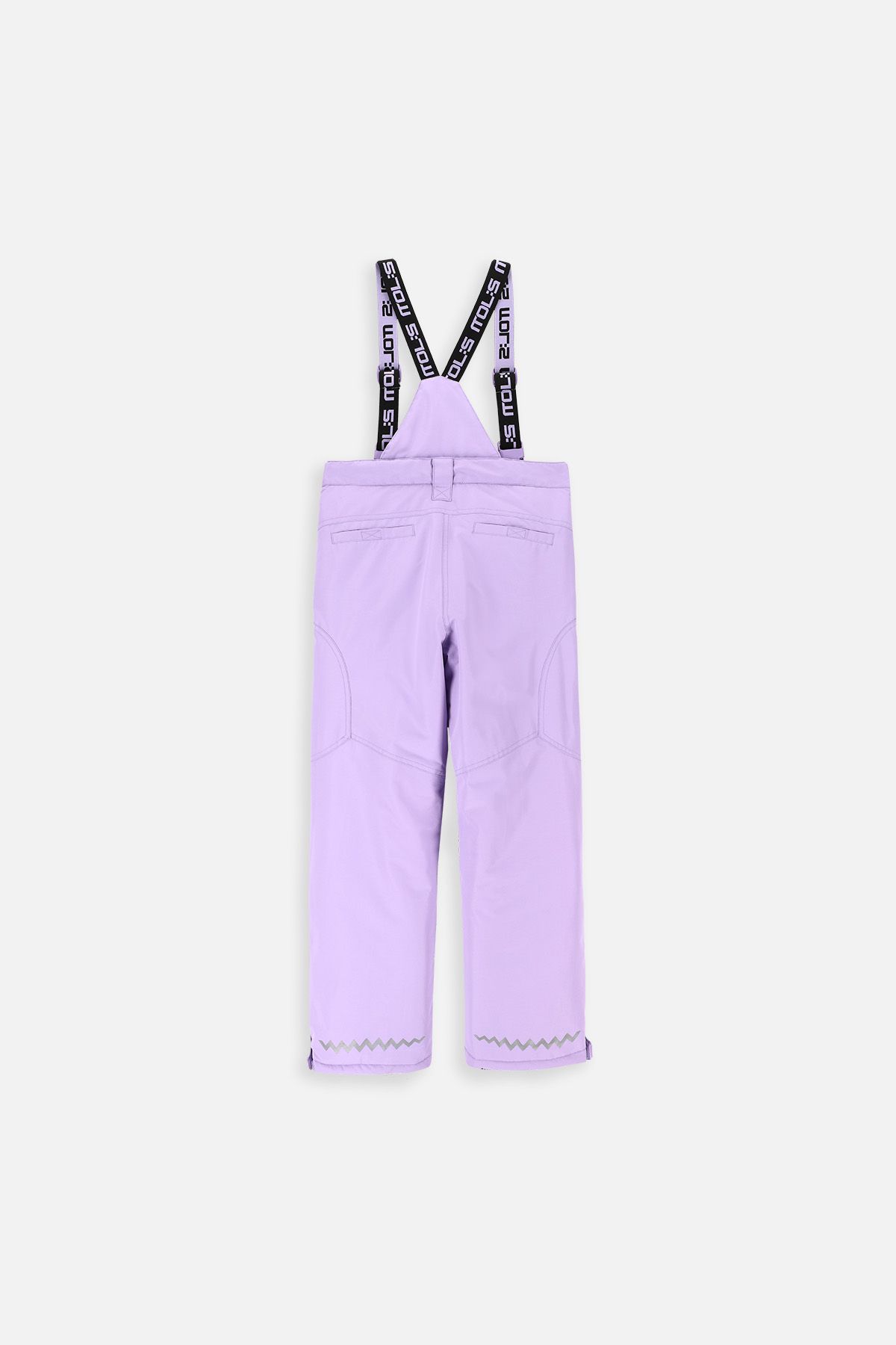 Spodnie narciarskie fioletowe z kieszeniami na szelkach 2225736