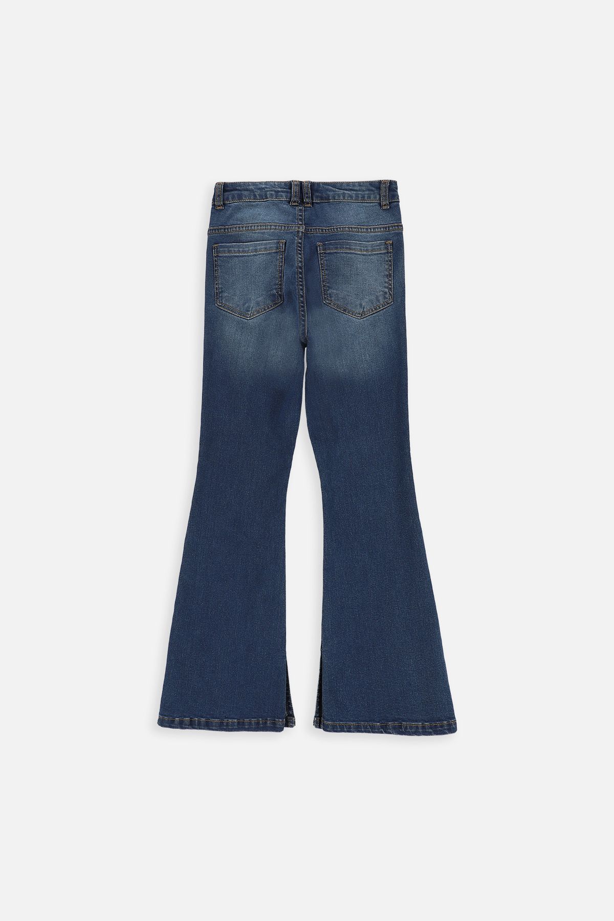 Spodnie jeansowe granatowe z rozszerzaną nogawką, FLARE LEG 2220126