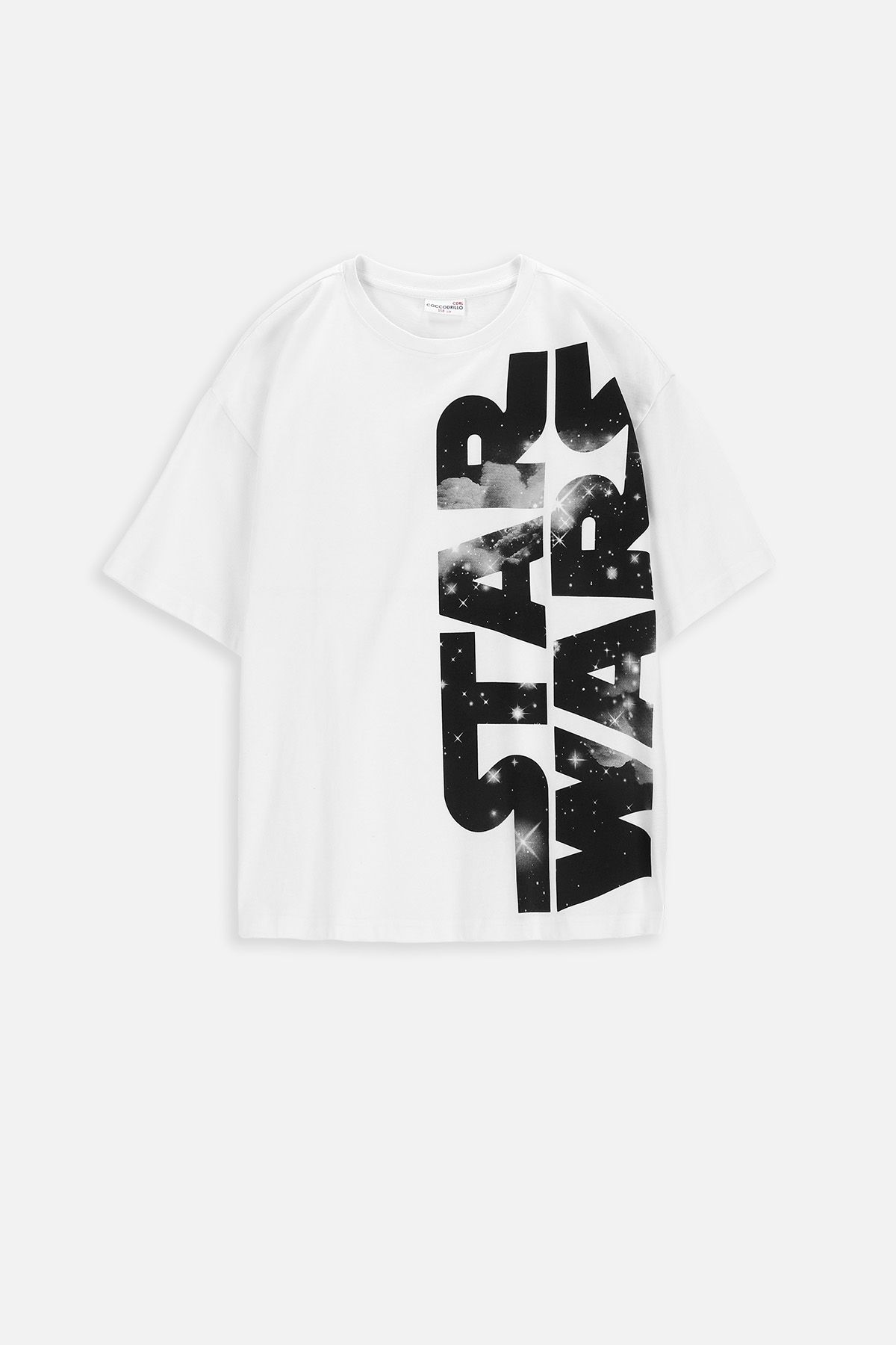 T-shirt z krótkim rękawem biały z napisami, licencja STAR WARS 2228095