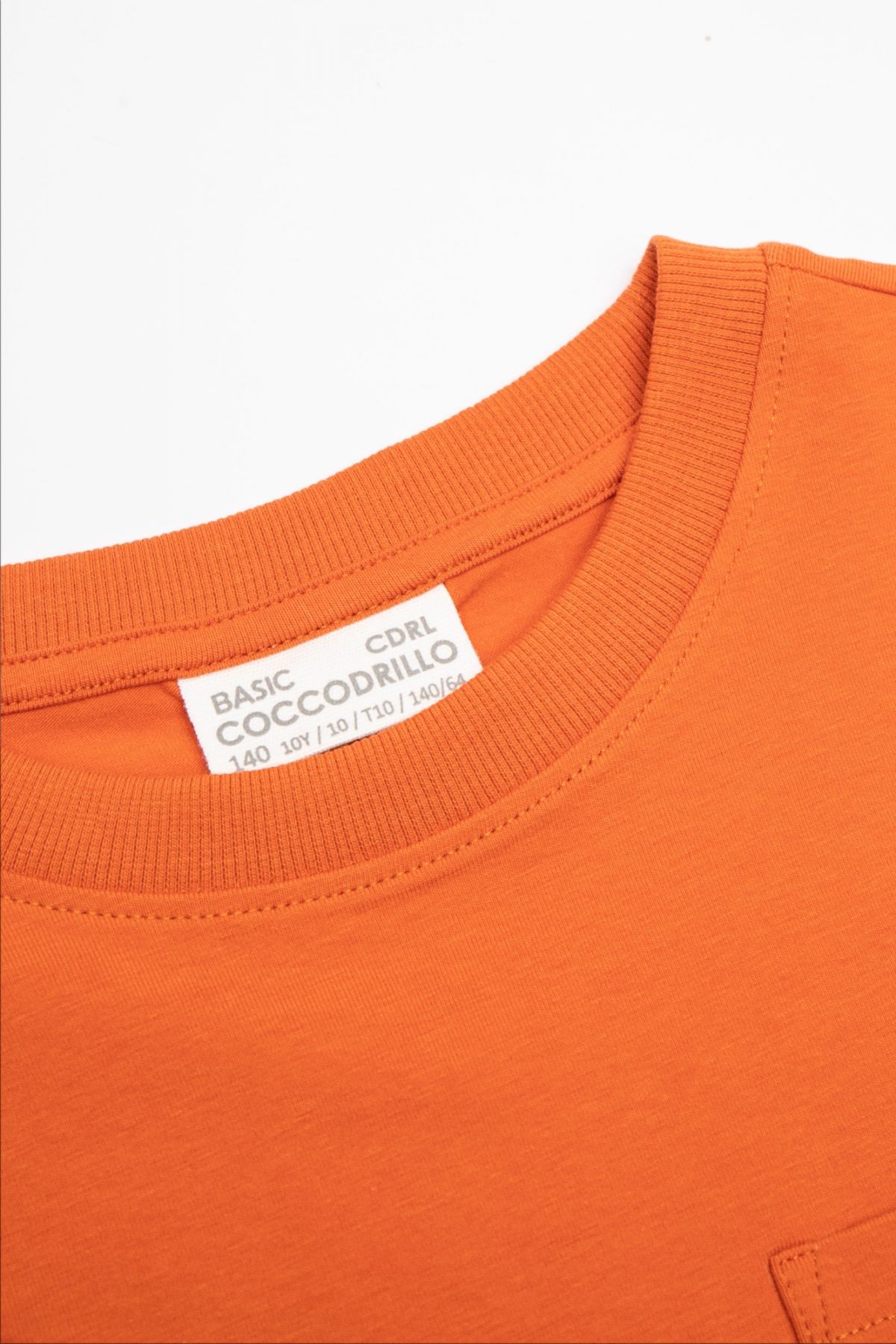 T-shirt z krótkim rękawem pomarańczowy gładki 2115701