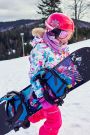 Kurtka narciarska dziewczęca z polarową podszewką i powłoką TEFLONOWĄ 2202504