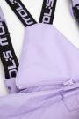 Spodnie narciarskie fioletowe z kieszeniami na szelkach 2225740