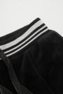 Spodnie dresowe czarne welurowe z szeroką nogawką 2220468