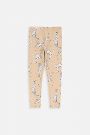 Legginsy z długą nogawką beżowe z printem w dalmatyńczyki 2218351