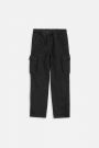 Spodnie jeansowe czarne cargo z kieszeniami o fasonie REGULAR 2219325