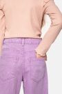 Spodnie jeansowe fioletowe z postrzępioną szeroką nogawką, WIDE LEG 2223002