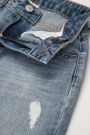 Spodnie jeansowe niebieskie z przetarciami, MOM FIT 2220132