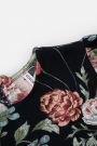 Sukienka tkaninowa wielokolorowa rozkloszowana z nadrukiem w kwiaty 2221127