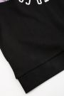 Bluza dresowa czarna przedłużana z napisami 2220180