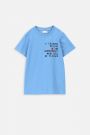 T-shirt z krótkim rękawem niebieski z napisami 2225615