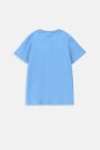 T-shirt z krótkim rękawem niebieski z napisami 2225616