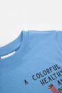 T-shirt z krótkim rękawem niebieski z napisami 2225617