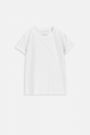 T-shirt z krótkim rękawem biały gładki 2219381
