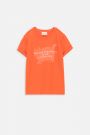 T-shirt z krótkim rękawem pomarańczowy z nadrukiem 2222761