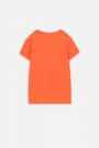 T-shirt z krótkim rękawem pomarańczowy z nadrukiem 2222762