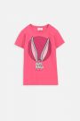 T-shirt z krótkim rękawem różowy z nadrukiem, licencja LOONEY TUNES 2219588