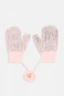 Rękawiczki różowe swetrowe z bawełnianą podszewką 2227097