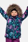 Kurtka narciarska dziewczęca z bawełnianą polarową podszewką i powłoką DWR 2229716