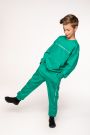 Spodnie dresowe BALLOON zielone z nadrukiem na nogawce 2222913