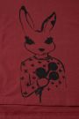 T-shirt z długim rękawem bordowy z królikiem romantykiem 2226684