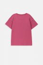 T-shirt z krótkim rękawem różowy z sercem-kotkiem 2228474
