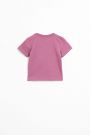 T-shirt z krótkim rękawem w kolorze fioletowym z nadrukiem 2151259