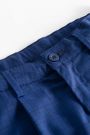 Spodnie tkaninowe eleganckie spodnie garniturowe granatowe w kratkę z kantem 2155341