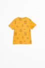 T-shirt z krótkim rękawem pomarańczowe z nadrukiem w napisy 2158581
