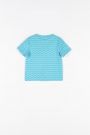 T-shirt z krótkim rękawem niebieski z nadrukiem z morskimi motywami 2158622