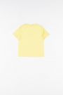 T-shirt z krótkim rękawem żółty z tęczowym nadrukiem z przodu 2159027