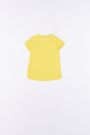 T-shirt z krótkim rękawem żółty z nadrukiem ze zwierzętami 2159074