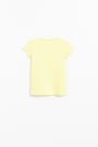 T-shirt z krótkim rękawem żółty z nadrukiem w wakacyjnym klimacie 2159427