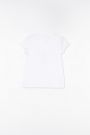 T-shirt z krótkim rękawem biały z brokatowym nadrukiem 2159784