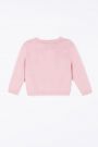 Sweter rozpinany w kolorze różowym z brokatowymi guzikami 2160639