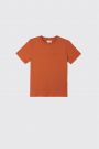 T-shirt z krótkim rękawem pomarańczowy gładki 2167977
