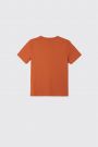 T-shirt z krótkim rękawem pomarańczowy gładki 2167978