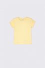T-shirt z krótkim rękawem żółty gładki 2168018