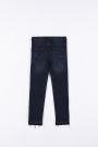 Spodnie jeansowe z efektem sprania i strzępioną nogawką o fasonie SLIM 2194109