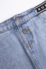 Spódnica jeansowa  z ozdobną gumą z nadrukiem 2195178