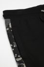 Spodnie dresowe czarne z wiązaniem w pasie o fasonie REGULAR 2200414