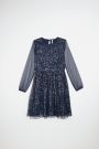 Sukienka tkaninowa brokatowa z bawełnianą podszewką 2112836