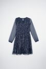 Sukienka tkaninowa brokatowa z bawełnianą podszewką 2112838