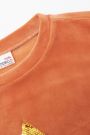 Bluza dresowa pomarańczoawa z aplikacją z cekinów 2113480