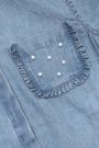 Bluzka z długim rękawem jeansowa z perełkami 2114200