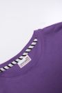 T-shirt z długim rękawem fioletowy z ozdobnymi taśmami 2115074