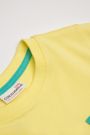 T-shirt z krótkim rękawem żółty z nadrukiem dinozaura 2115594